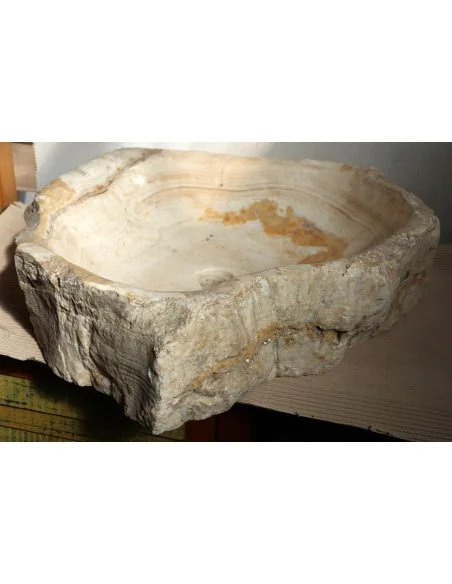 Lavandino in onice bianco chiaro pietra cm 58x56x15