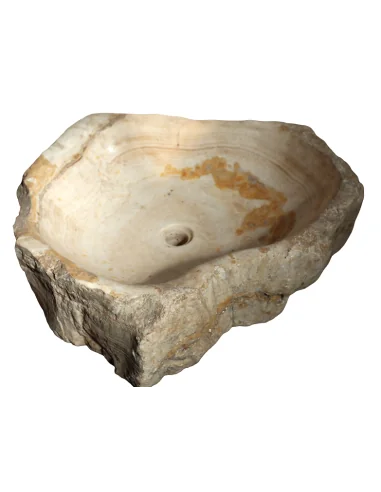Lavandino in onice bianco chiaro pietra cm...