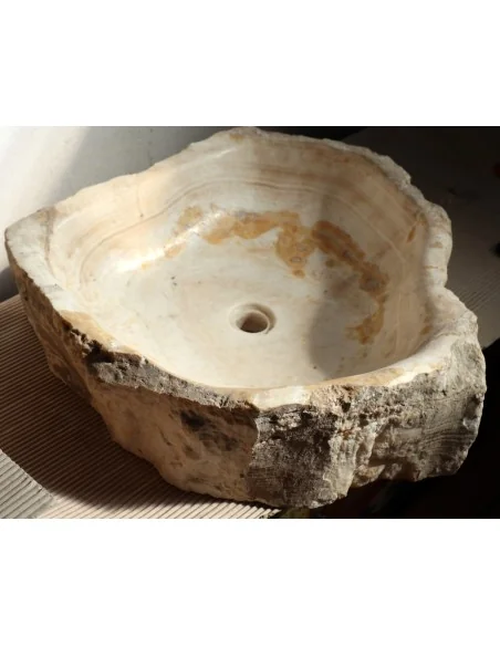 Lavandino in onice bianco chiaro pietra cm 58x56x15