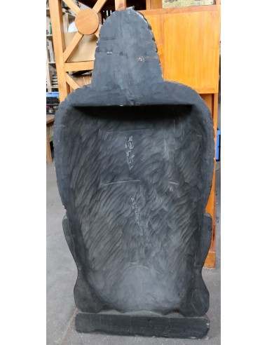 Testa di Buddha in Legno Intagliato a Mano –...