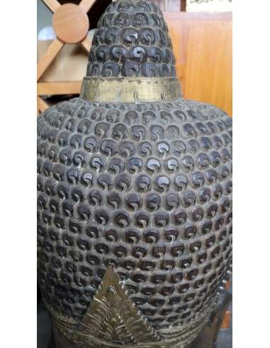 Testa di Buddha in Legno Intagliato a Mano –...