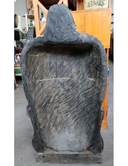 Testa di Buddha in Legno Intagliato a Mano – 50x24x110h cm – Artigianato Indonesiano – marrone