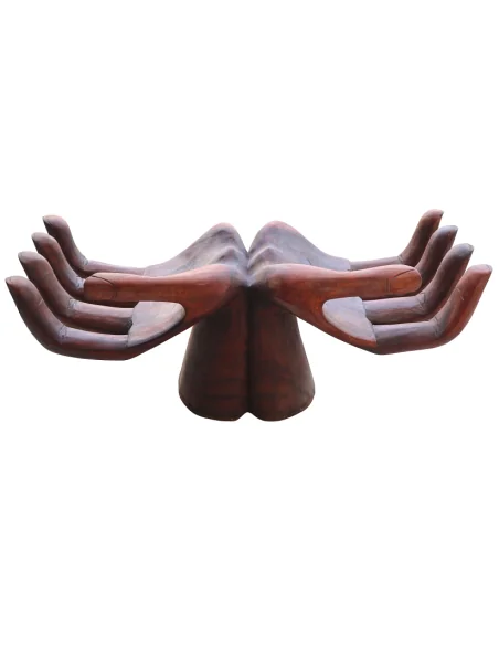 Base in Legno di Suar per Tavolino da Caffè – Intagliata a Mano – 78x22x30h cm – Artigianato Indonesiano – 3 Pezzi Disponibili