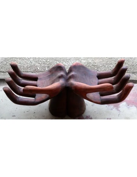 Base in Legno di Suar per Tavolino da Caffè – Intagliata a Mano – 78x22x30h cm – Artigianato Indonesiano – 3 Pezzi Disponibili