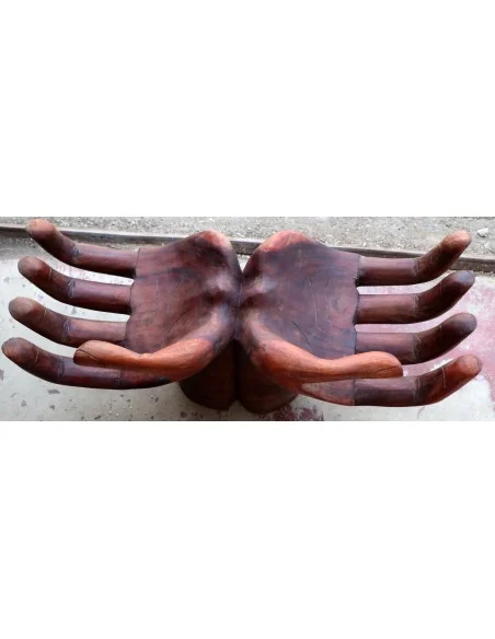 Base in Legno di Suar per Tavolino da Caffè – Intagliata a Mano – 78x22x30h cm – Artigianato Indonesiano – 3 Pezzi Disponibili