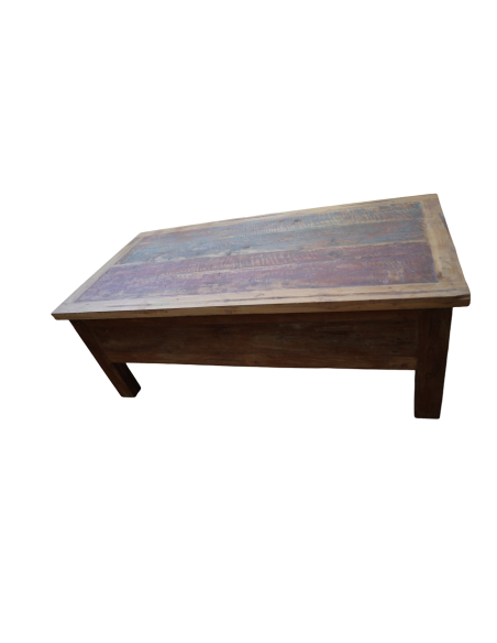 Tavolino da Caffè in Legno Recuperato da Imbarcazioni – 120x60x45h cm – Fatto a Mano in Indonesia