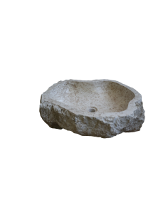 Lavandino in marmo chiaro irregolare cm 57x51x16 lavabo...