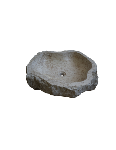 Lavandino in marmo chiaro irregolare cm 57x51x16 lavabo... 2
