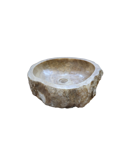 Lavandino in onice marrone miele pietra cm 53x49x14