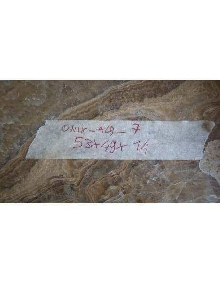 Lavandino in onice marrone miele pietra cm 53x49x14