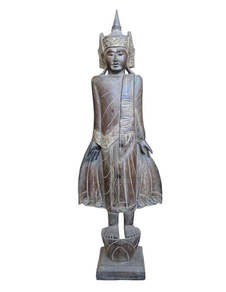 Statua in Legno Divinità Balinese – 205h cm – Intagliata a Mano in Indonesia