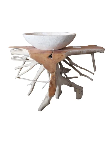 Lavandino da Appoggio in Marmo Beige Levigato –...