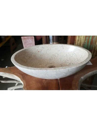 Lavandino da Appoggio in Marmo Beige Levigato –...