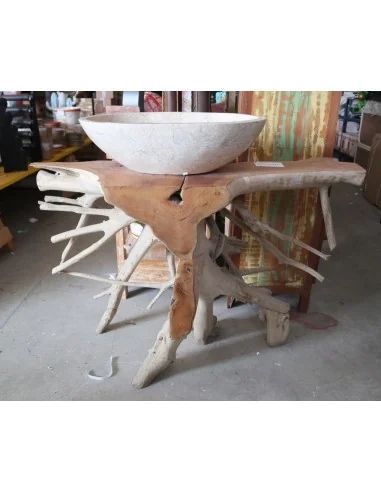 Lavandino da Appoggio in Marmo Beige Levigato –...