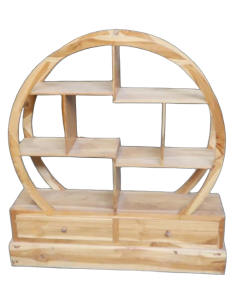 Mobile Tondo in Legno di Teak – Design Etnico con... 2