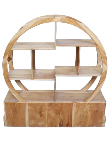Mobile Tondo in Legno di Teak – Design Etnico...