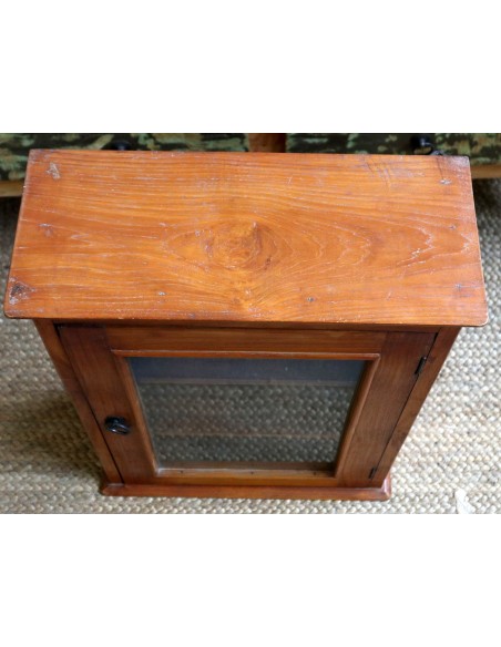 Vetrinetta in Legno di Teak Naturale – Fatto a Mano in Indonesia – 42x18x56h cm