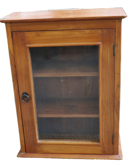 Vetrinetta in Legno di Teak Naturale – Fatto a Mano in Indonesia – 42x18x56h cm