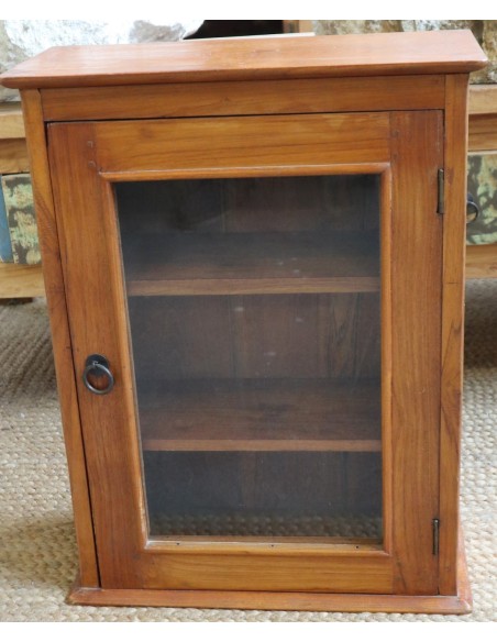 Vetrinetta in Legno di Teak Naturale – Fatto a Mano in Indonesia – 42x18x56h cm