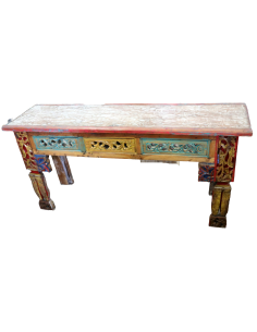 Consolle Porta TV in Legno Intagliato – Stile Tibetano –...