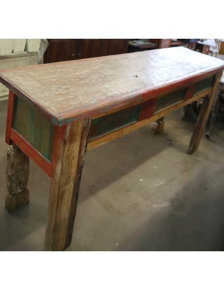 Consolle Porta TV in Legno Intagliato – Stile Tibetano – 170x48x84h cm – Fatto a Mano in Indonesia