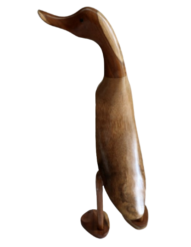 Papera Oca in Legno di Teak e Cocco Fatta a...