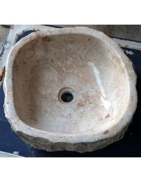 Lavandino in Marmo Naturale 43x40x15 cm – Artigianato Indonesiano