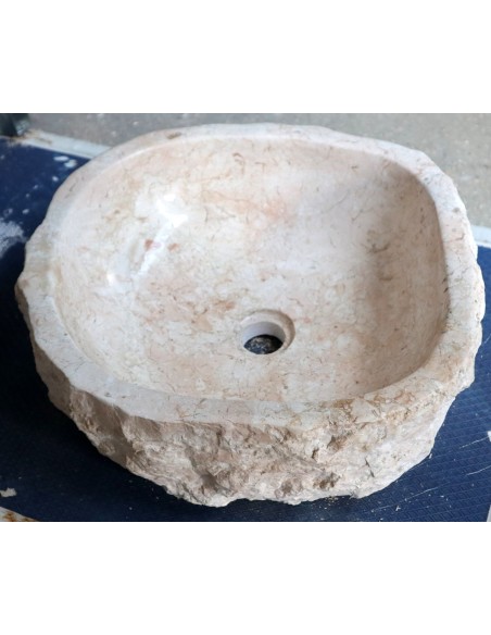 Lavandino in Marmo Naturale 43x40x15 cm – Artigianato Indonesiano