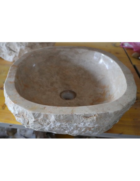 Lavandino in Marmo Naturale 44x42x15 cm – Artigianato Indonesiano