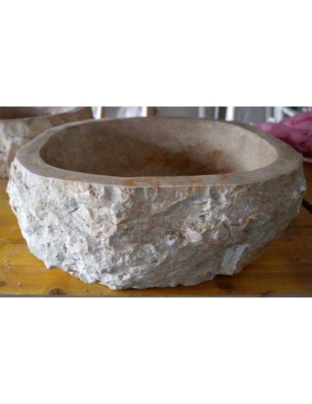 Lavandino in Marmo Naturale 44x42x15 cm – Artigianato Indonesiano