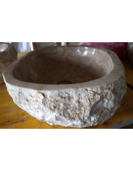 Lavandino in Marmo Naturale 44x42x15 cm – Artigianato Indonesiano