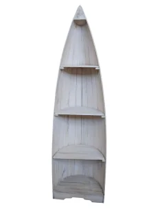 Libreria a Forma di Barca in Legno di Albesia – 192 cm –...