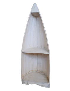 Libreria a Forma di Barca in Legno di Albesia – 98 cm –... 2