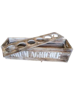 Scatola Porta Bottiglie in Legno di Albesia 80x22x22 cm –... 2