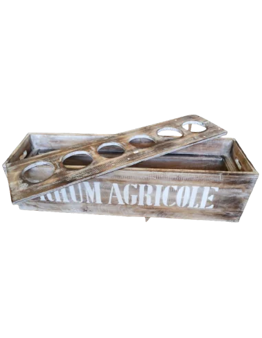 Scatola Porta Bottiglie in Legno di Albesia...