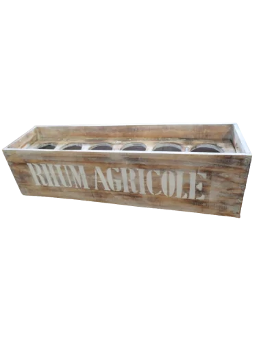 Scatola Porta Bottiglie in Legno di Albesia...