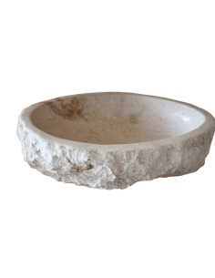 Lavandino in marmo chiaro irregolare cm 55x40x15 lavabo...