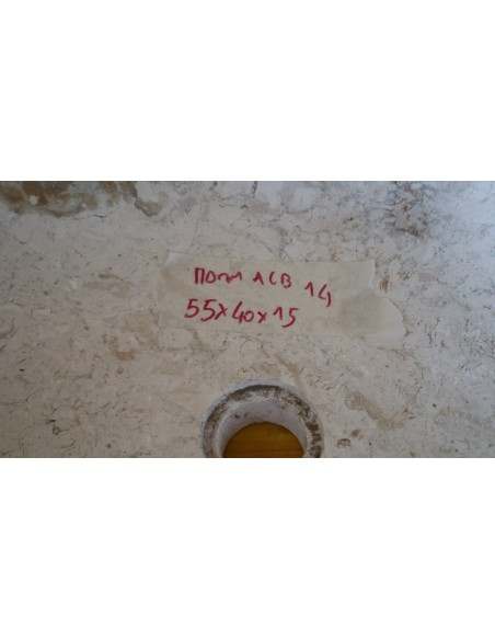 Lavandino in marmo chiaro irregolare cm 55x40x15 lavabo Stone bocciardato