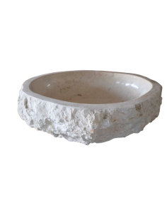 Lavandino in marmo chiaro irregolare cm 51x46x15 lavabo...
