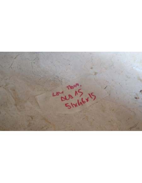 Lavandino in marmo chiaro irregolare cm 51x46x15 lavabo Stone bocciardato