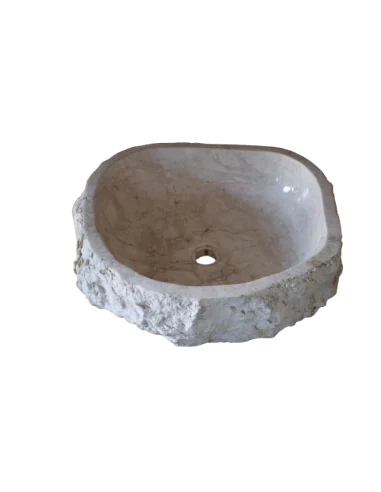 Lavandino in marmo chiaro irregolare cm...