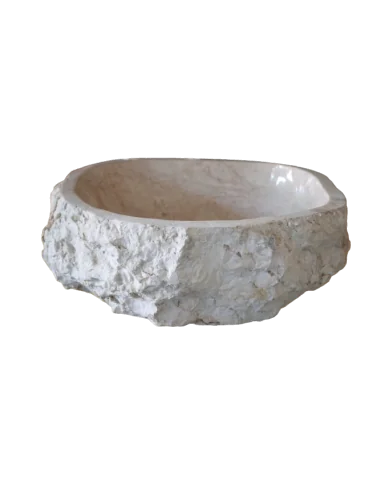 Lavandino in marmo chiaro irregolare cm...