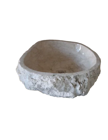 Lavandino in marmo chiaro irregolare cm...