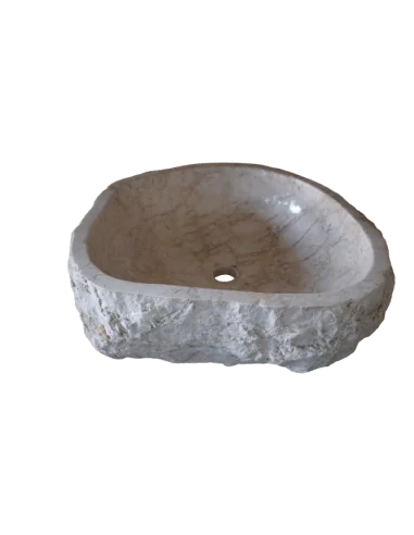 Lavandino in marmo chiaro irregolare cm...