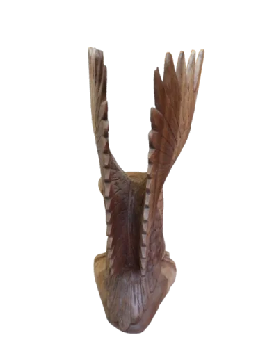 Scultura Aquila in Legno di Suar 50 cm –...