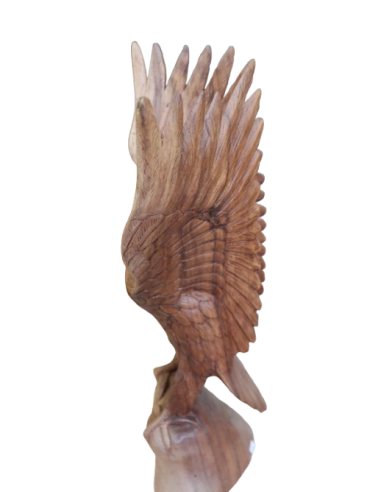 Scultura Aquila in Legno di Suar 52 cm –...