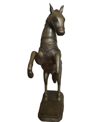 Scultura Cavallo Impennato in Metallo...