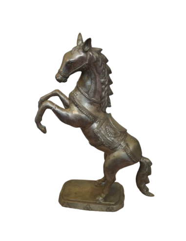 Scultura Cavallo Impennato in Metallo...