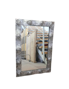 Specchio Barocco in Legno con Finitura Foglia Argento –... 2