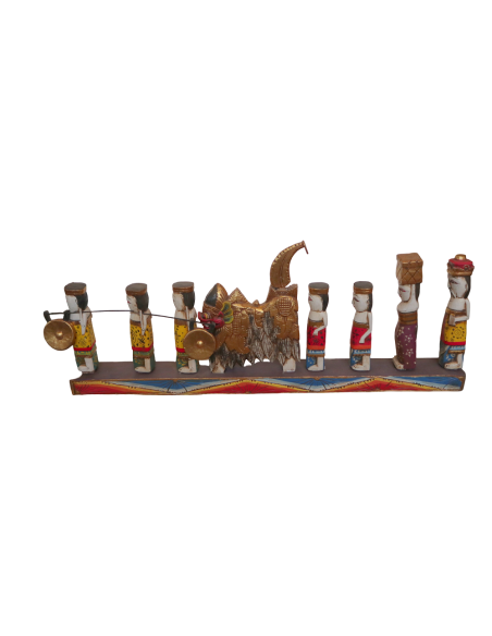 Scultura in Legno - Cerimonia Balinese Smontabile (Artigianato Etico da 100x9x40h cm